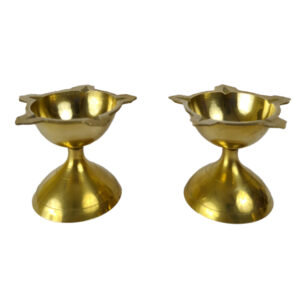 Brass Pancha Mukha Diyas (1 pair)